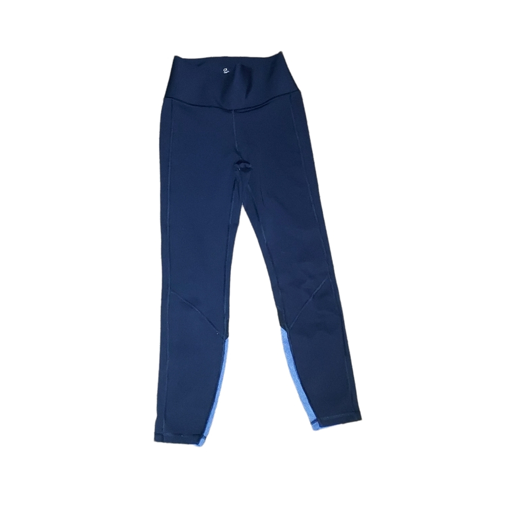 GAP Fit XS Sculpt Compression Leggings Blue Athletic Workout Crop Pants 24x22.5